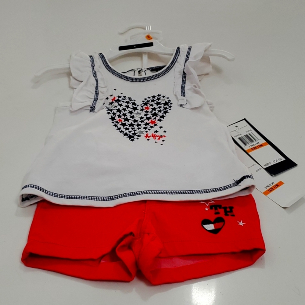 Tommy Hilfiger Little Girls Top  Shorts 2 Piece Set